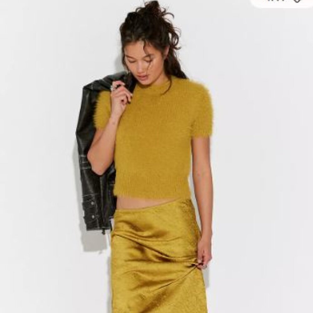 Free People ~ Sweater (only) from "Alexandra Maxi Crushed Satin Skirt Set" ~ Med